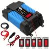 Solar Power Set 1pc 18W18V Solar Panel Waterproof Cell; 1pc 30A Charger Controller; 1pc 700W Power Inverter DC12V To AC110V Car Battery Charge; Blue