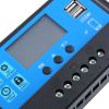 60A 12V/24V PWM Solar Panel Regulator Charge Controller Auto Focus Tracking