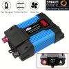 Solar Power Set 1pc 18W18V Solar Panel Waterproof Cell; 1pc 30A Charger Controller; 1pc 700W Power Inverter DC12V To AC110V Car Battery Charge; Blue