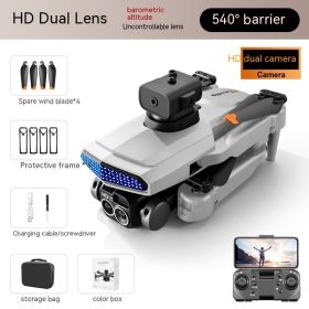 UAV Obstacle Avoidance Remote Control Toy (Option: D6 Gray Dual Camera-Style 1)