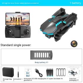 UAV 4K HD Aerial Photography Optical Flow Positioning Dual Camera Obstacle Avoidance Fixed Height Remote Control (Option: Single Lens 1)