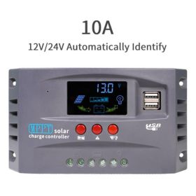 10A 20A 30A MPPT Solar Charge Controller 12V/24V Solar Regulator USB 5V Panel Battery Regulator With Intelligent LCD Display (Ships From: China)