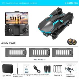 UAV 4K HD Aerial Photography Optical Flow Positioning Dual Camera Obstacle Avoidance Fixed Height Remote Control (Option: Double Lens 3)