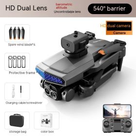 UAV Obstacle Avoidance Remote Control Toy (Option: D6 Black Dual Camera-Style 3)